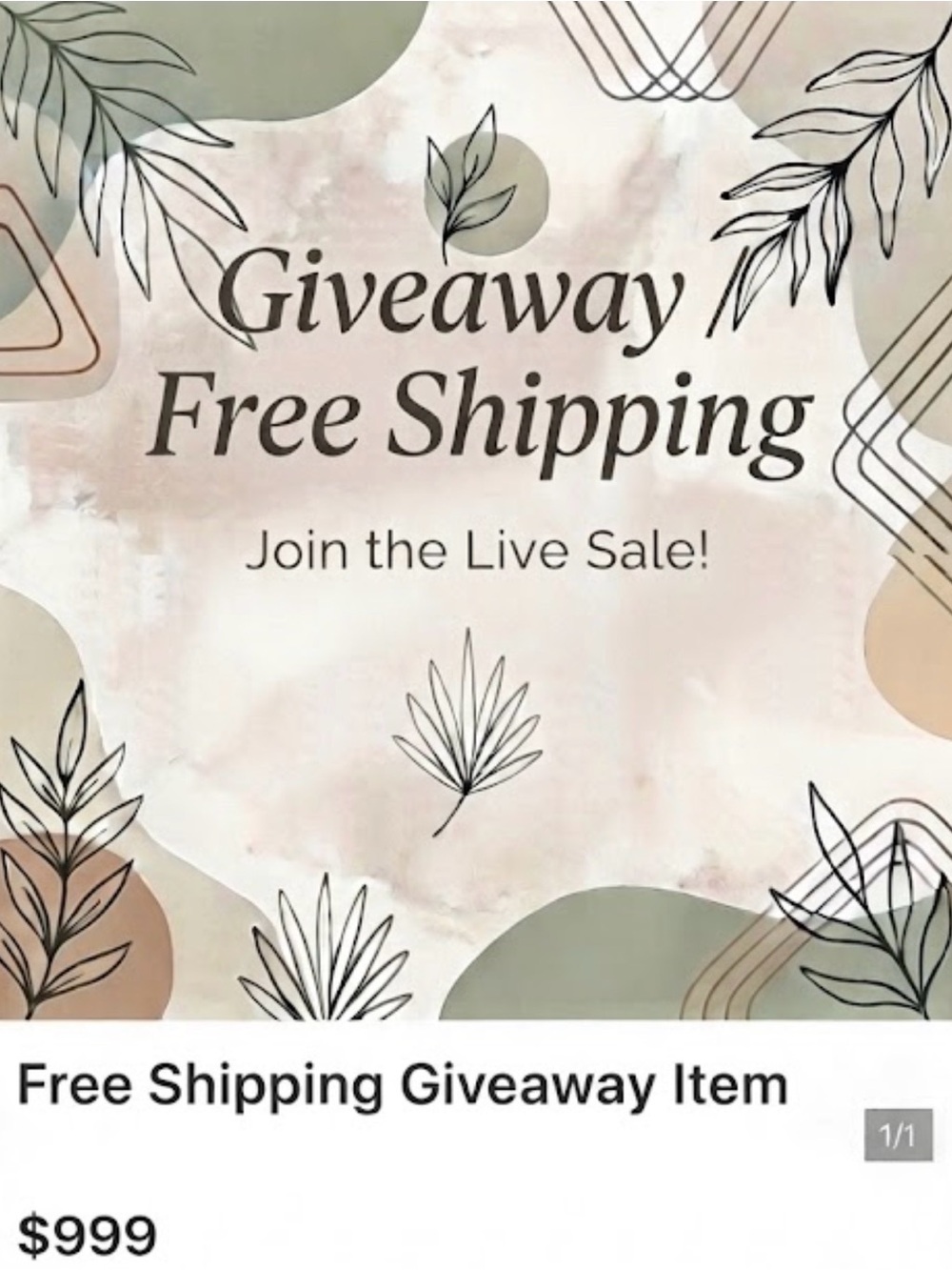 Free Shipping Giveaway